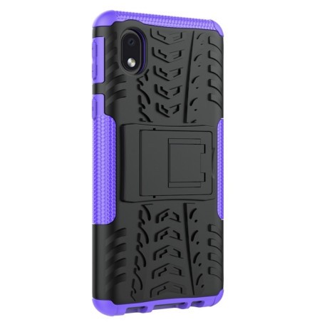 Противоударный чехол Tire Texture на Samsung Galaxy A01 Core / M01 Core - фиолетовый