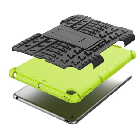 Противоударный чехол Tire Texture на iPad Mini 5 2019-зеленый