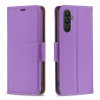 Чехол-книжка Litchi Texture Pure Color на Samsung Galaxy A24 4G - фиолетовый