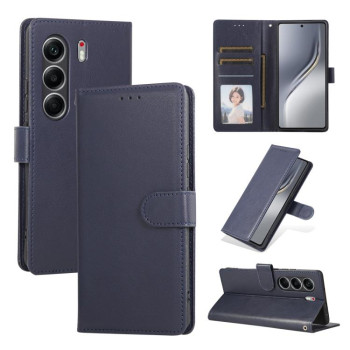 Чехол-книжка Escase с 3 слотами на карт на Tecno Camon 40 Pro 4G / 5G — тёмно-синий