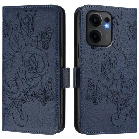 Чехол-книжка Magnetic RFID Anti-theft Leather для OPPO Reno13 F/Reno13 FS- синий