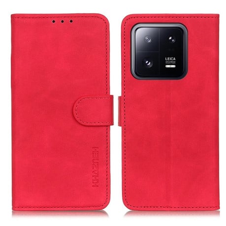 Чехол-книжка KHAZNEH Cowhide Texture на Xiaomi 13 Pro - красный