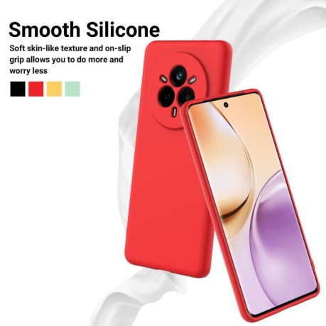 Силіконовий чохол Solid Color Liquid Silicone на Realme 14 Pro+ - червоний