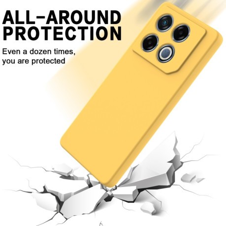 Силиконовый чехол Solid Color Liquid Silicone на Infinix GT 20 Pro - желтый