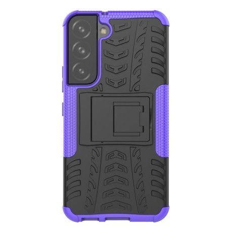Противоударный чехол Tire Texture на Samsung Galaxy S22 5G - фиолетовый