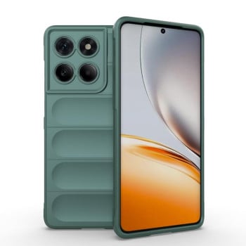 Силиконовый чехол Magic Flannel для Motorola Edge 60 Fusion 5G - зеленый