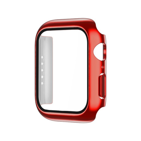 Протиударна накладка із захисним склом Electroplating Monochrome для Apple Watch Series 3/2/1 38mm - червона