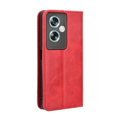  книжка Magnetic Buckle Retro Crazy Horse Texture на OnePlus Nord N30 SE / OPPO A79 5G - червоний