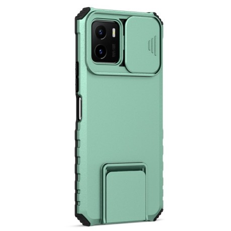 Протиударний чохол Stereoscopic Holder Sliding для Vivo Y15s/Y15a - блакитний