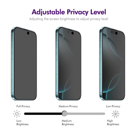 Защитное стекло ENKAY 28 Degree Privacy Screen для iPhone 17 Pro Max - черное