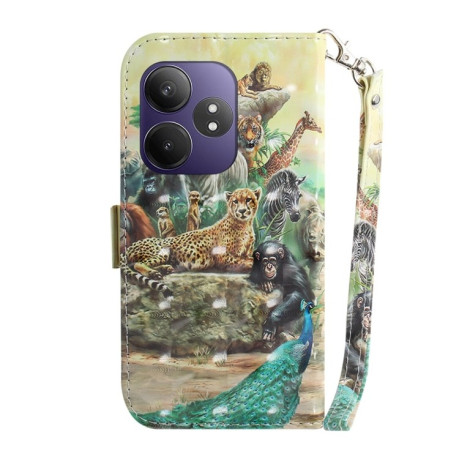 Чохол-книжка Crystal 3D Shockproof Protective Leather для Realme GT 6 / GT 6T / GT Neo6 / GT Neo6 SE - Zoo