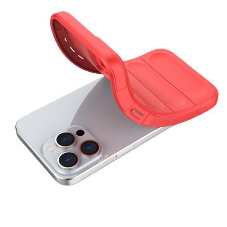 Силиконовый чехол Magic Flannel для iPhone 15 Pro Max - голубой