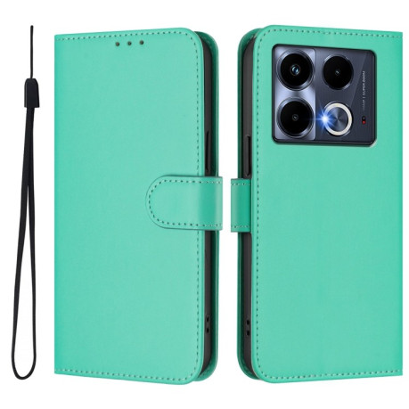 Чехол-книжка Skin Feel Solid Color Leather для Infinix Note 40 4G - зеленый