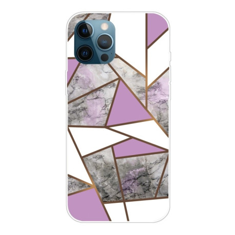 Протиударний чохол Marble Pattern для iPhone 13 Pro Max - Rhombus Gray Purple
