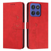 Чохол-книжка Retro Skin Feel Amile на Motorola Edge 60 Fusion - червоний