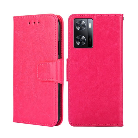Чохол-книжка Crystal Texture для  OnePlus Nord N20 SE/OPPO A57s/57 4G/57 5G/Realme Narzo 50  - пурпурно-червоний