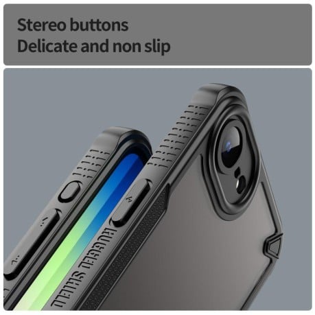 Противоударный чехол Armor Glaze PC Hybrid для iPhone 16e - черный