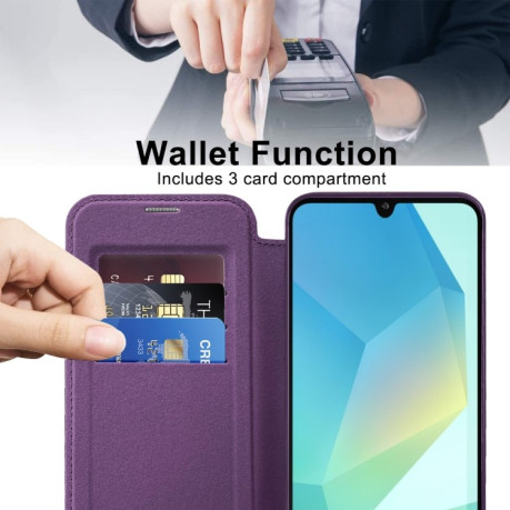 Чохол-книжка Shield MagSafe RFID Anti-theft Leather  для Samsung Galaxy A16 5G - фіолетовий