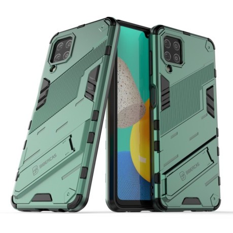 Противоударный чехол Punk Armor для Samsung Galaxy M32/A22 4G - зеленый