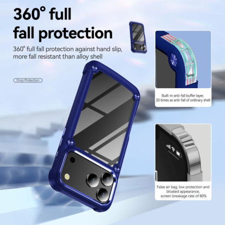 Противоударный чехол Lens Protection на iPhone 17 Pro - синий