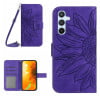 Чехол-книжка Skin Feel Sun Flower для Samsung Galaxy A56 5G - фиолетовый