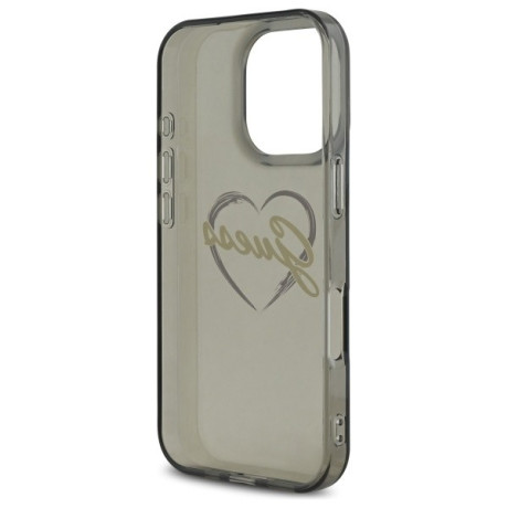 Оригінальний чохол Guess IML Heart для iPhone 16 Pro Max - Black