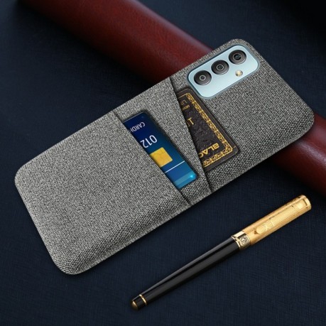 Протиударний чохол Cloth Texture with Dual Card Slots для Samsung Galaxy M23 5G - сірий