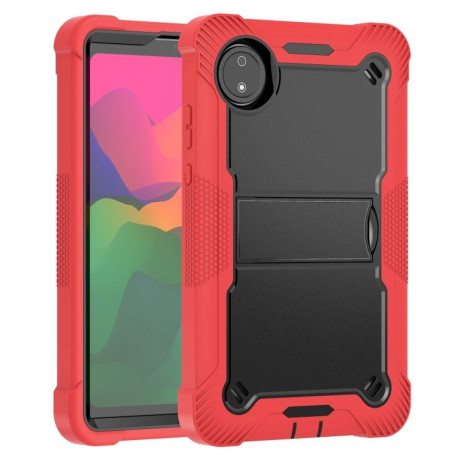 Чехол Silicone Hybrid PC Tablet Case with Holder &amp; Shoulder Strap для Xiaomi Redmi Pad SE 8.7 - Black + Red