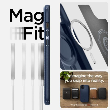 Оригинальный чехол Spigen Mag Armorc MagSafe для iPhone 15 Plus - Matte Black