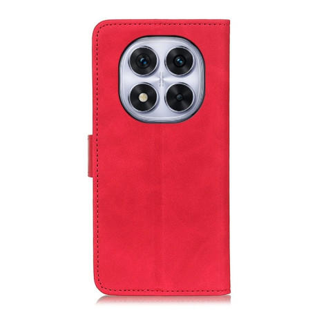 Чехол-книжка KHAZNEH Cowhide Texture на Xiaomi Redmi Note 14 Pro 4G - красный