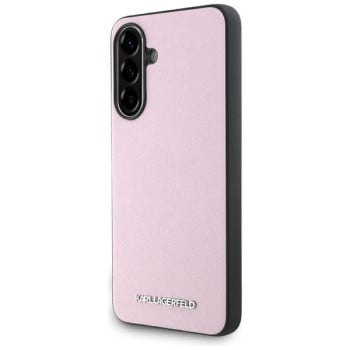 Оригинальный чехол Karl Lagerfeld Saffiano Metal Logo для Samsung Galaxy A56 - Pink