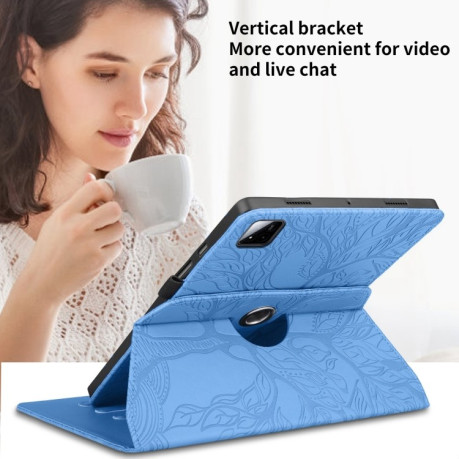 Чехол-книжка Tree Life Embossed Rotation Leather для Xiaomi Pad 7 / 7 Pro - синий