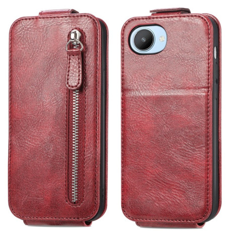 Флип-чехол Zipper Wallet Vertical для Realme C30 - красный