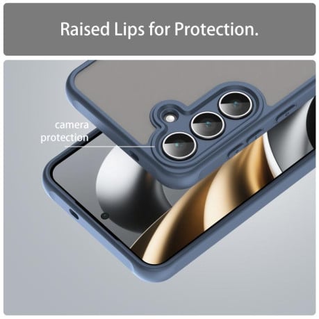 Чехол Fan Dun Series гибрид с Magsafe на Samsung Galaxy S25 FE 5G - синий