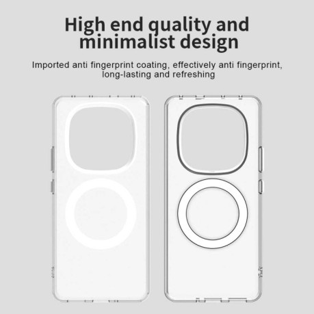 Противоударный чехол MagSafe Holder PC Hybrid для Xiaomi Redmi Note 14 Pro 5G/Poco X7 - белый