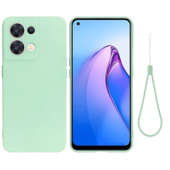 Силиконовый чехол Solid Color Liquid Silicone на OPPO Reno 8 5G - зеленый