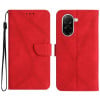 Чехол-книжка Stitching Embossed с магнитным хлястиком на Xiaomi Redmi A5 4G 173.3mm - красный