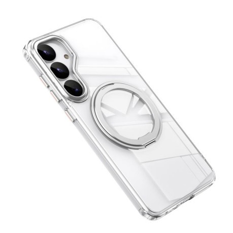 Ударозахисний чохол 360 Rotating MagSafe Magnetic Frosted на  для Samsung Galaxy S25+ 5G - сріблястий