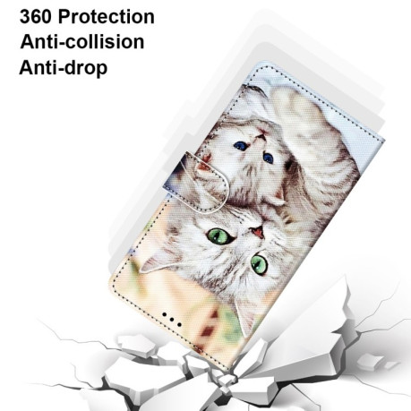 Чохол-книжка Coloured Drawing Cross Samsung Galaxy A03 Core - Big Cat Hugging Kitten
