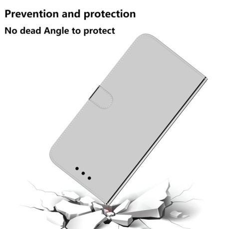 Чехол-книжка Lmitated Mirror для Samsung Galaxy A24 4G - серебристый
