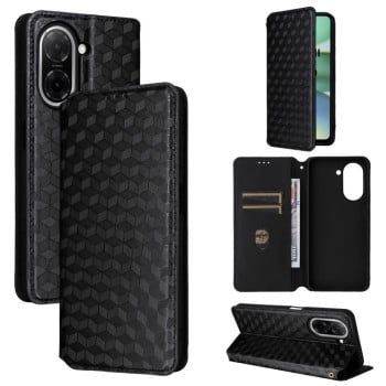 Чехол-книжка Cubic Grid Texture Flip Leather для Xiaomi Redmi A5 4G 173.3mm - черный
