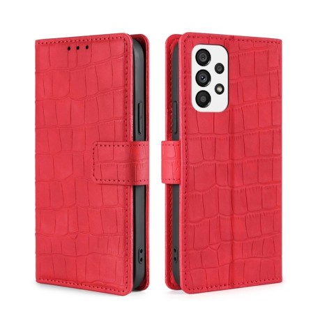 Чохол-книжка Skin Feel Crocodile Texture для Samsung Galaxy A73 5G - червоний