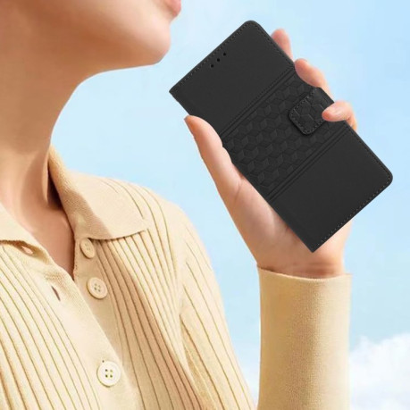 Чохол-книжка Diamond Embossed Skin Feel для Xiaomi Redmi Note 14 4G - чорний