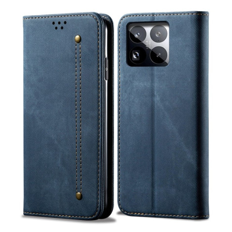 Чохол книжка Denim Texture Casual Style на Xiaomi 15 Pro - синій