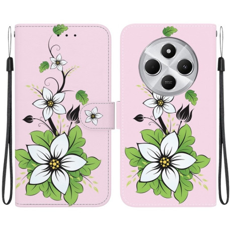 Чехол-книжка Colored Drawing Series на Xiaomi Redmi 14C 4G/Poco C75/Redmi A4 5G - Lily