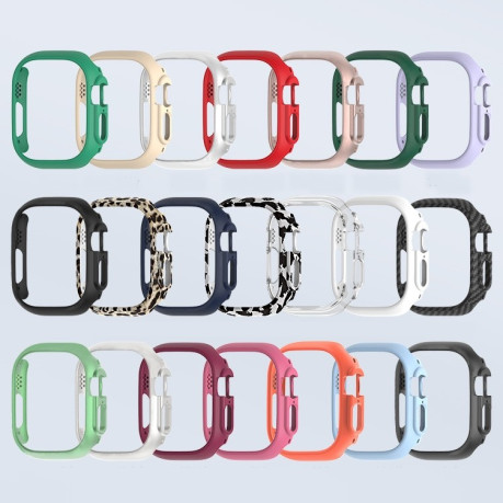 Противоударная накладка Hollow Electroplating для Apple Watch Ultra 49mm - светло-зеленая