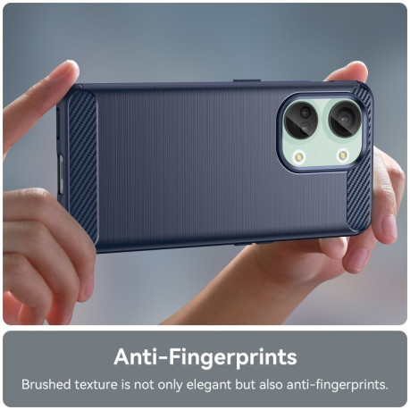 Чехол Brushed Texture Carbon Fiber на OnePlus 11R / Ace 2 - синий