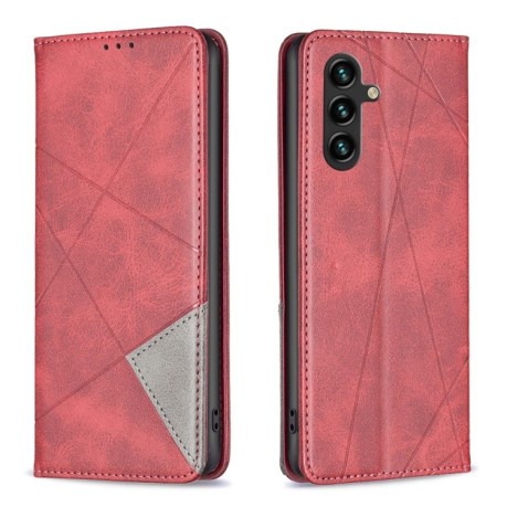 Чехол-книжка Rhombus Texture для Samsung Galaxy A05s - красный