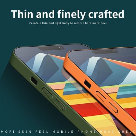 Ультратонкий чехол MOFI Qin Series Skin Feel All-inclusive Silicone Series для iPhone 15 Pro - черный