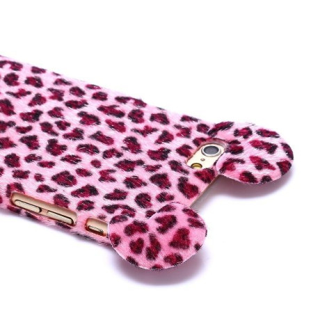Чехол Leopard Cat Furry Fur Pink для iPhone 6, 6S